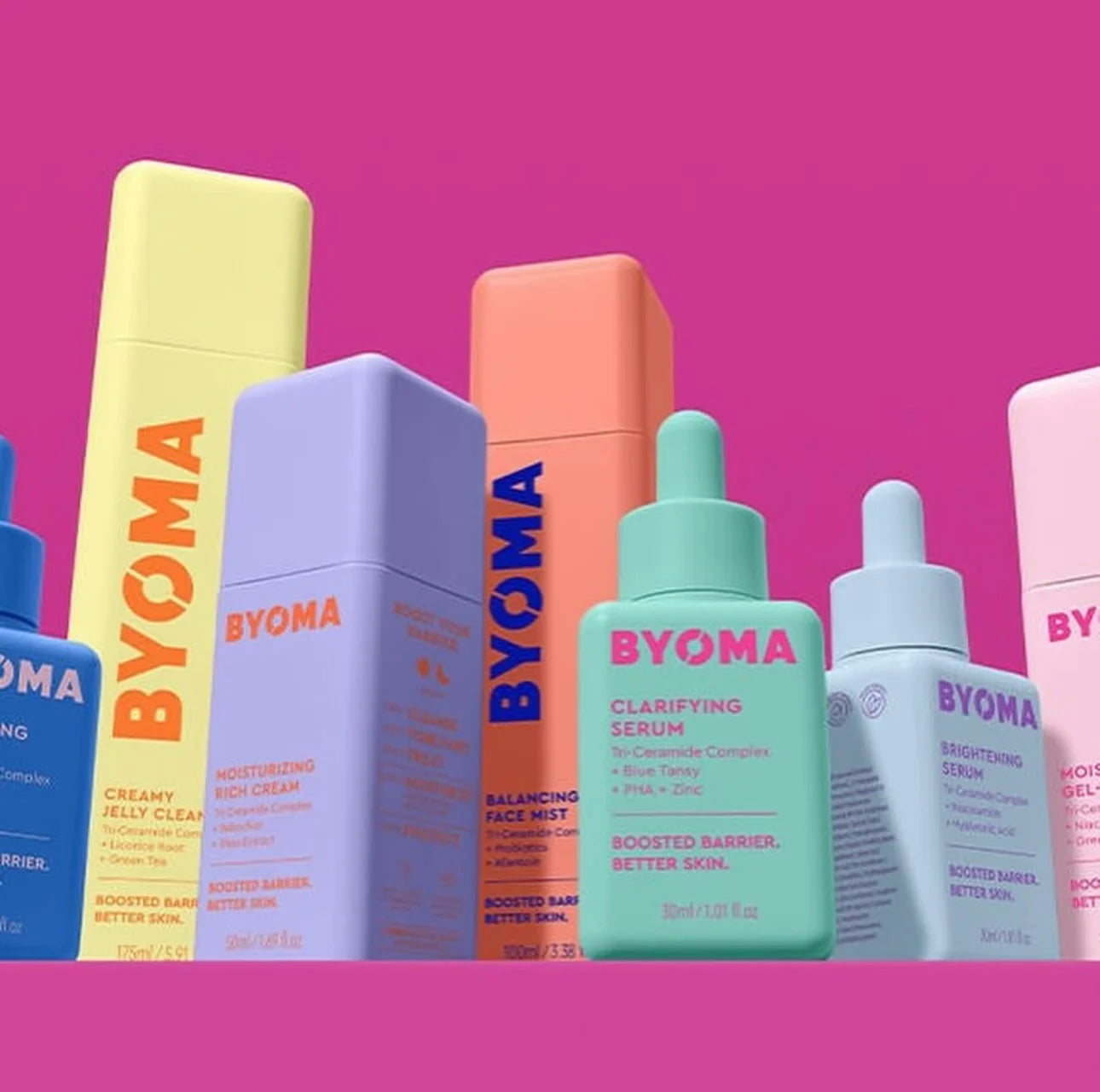 BYOMA Phyto-Mucin Glow Serum, Hydrating Recover Oil, Boost Barrier Serum, Moisturizing Gel-Cream
