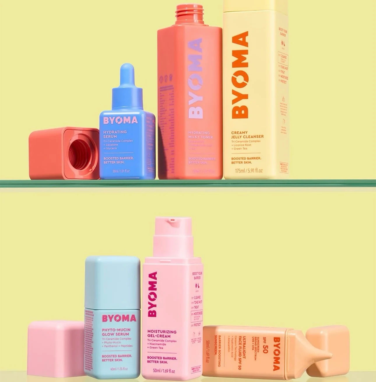 BYOMA Phyto-Mucin Glow Serum, Hydrating Recover Oil, Boost Barrier Serum, Moisturizing Gel-Cream